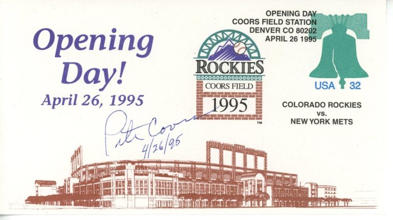 Pete Coors Colorado Rockies Signed 1995 Opening Day Coors Field Envelope 56253