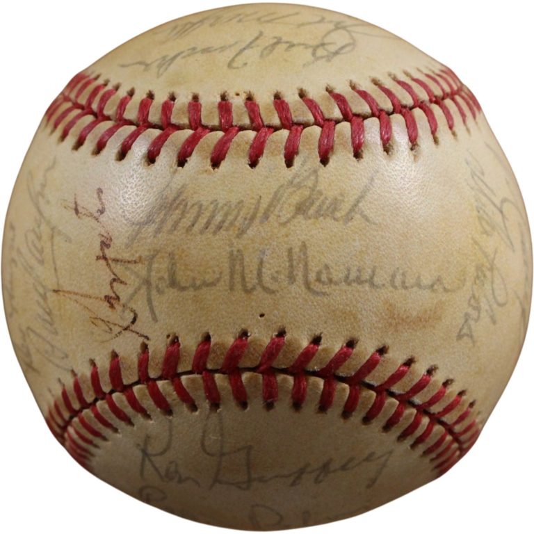 Cincinnati Reds 1981 Team Bench Morgan +24 Sigs Signed NL Baseball Beckett 56278