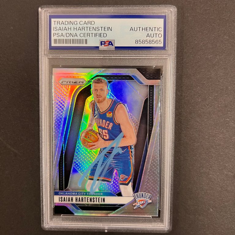 2024-25 Panini Prizm#154 Isaiah Hartenstein Signed Card PSA Thunder