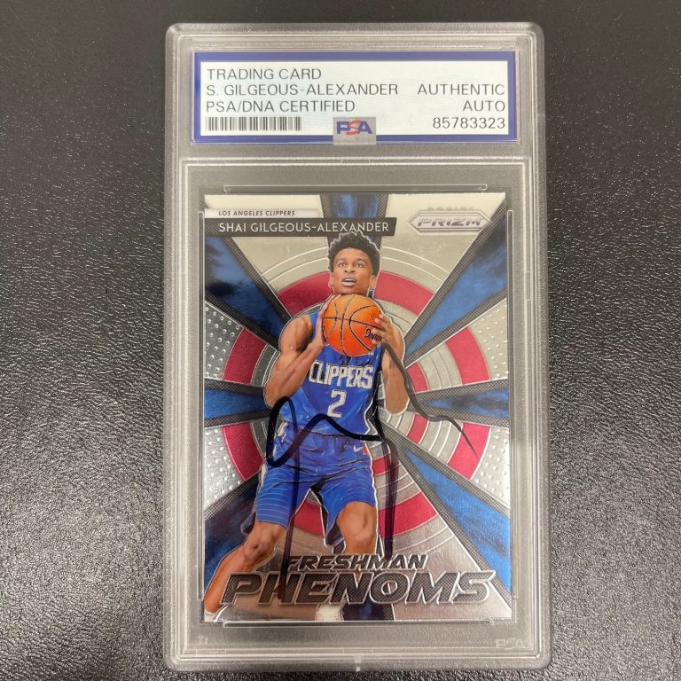 2018-19 Panini Prizm #15 Shai Gilgeous-Alexander Signed Card PSA Thunder