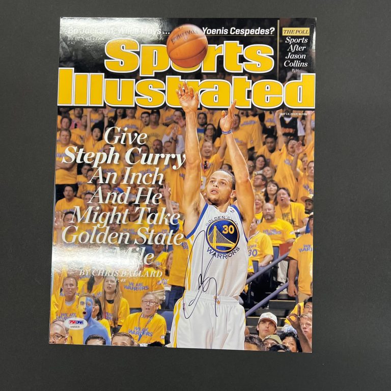 Stephen Curry Golden State Warriors Signed Basketball 11x14 Photo PSA