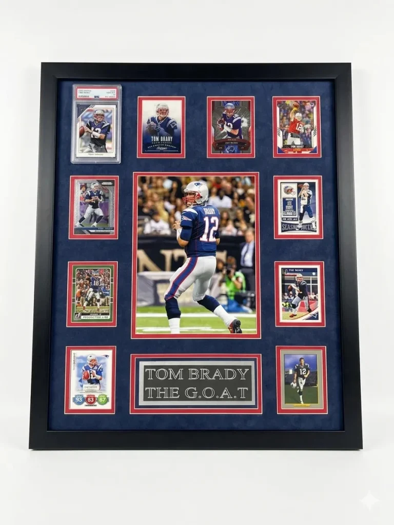 Tom Brady 10-Card Custom Framed Display New England Patriots