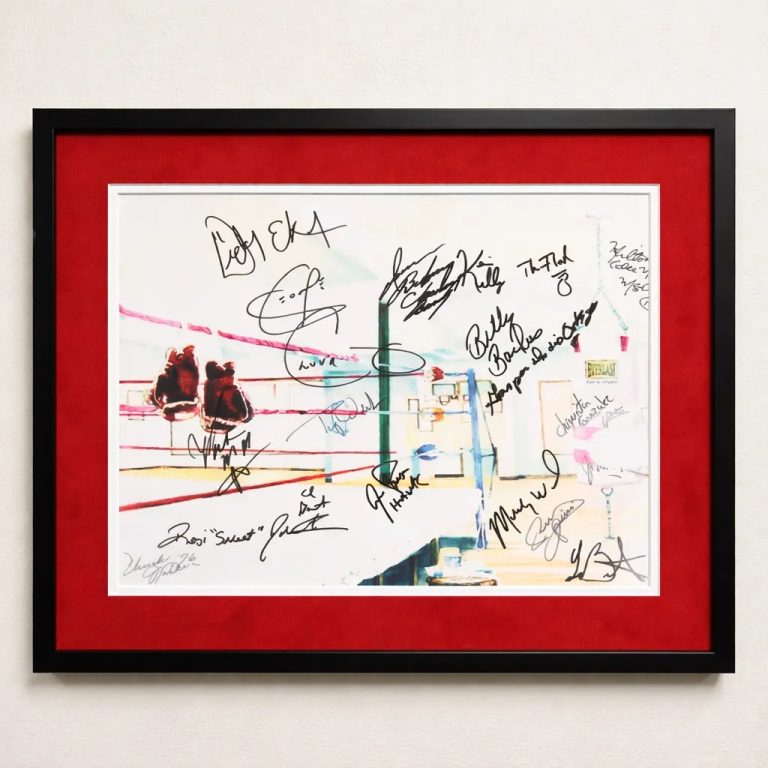 Boxing Greats and Hall of Famers Multi Signed 16x20 Custom Framed Photo JSA
