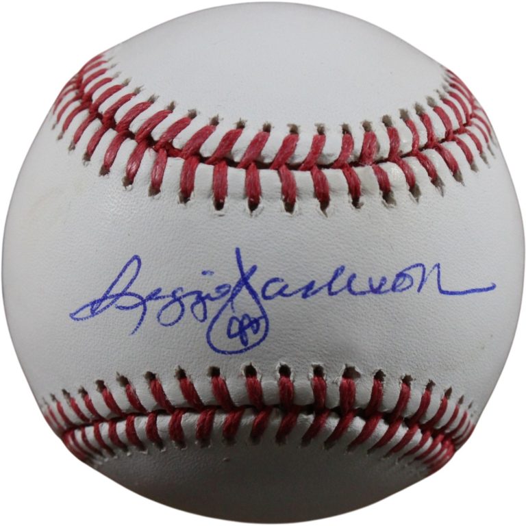 Reggie Jackson Autographed/Signed New York Yankees OML Baseball Beckett 56301