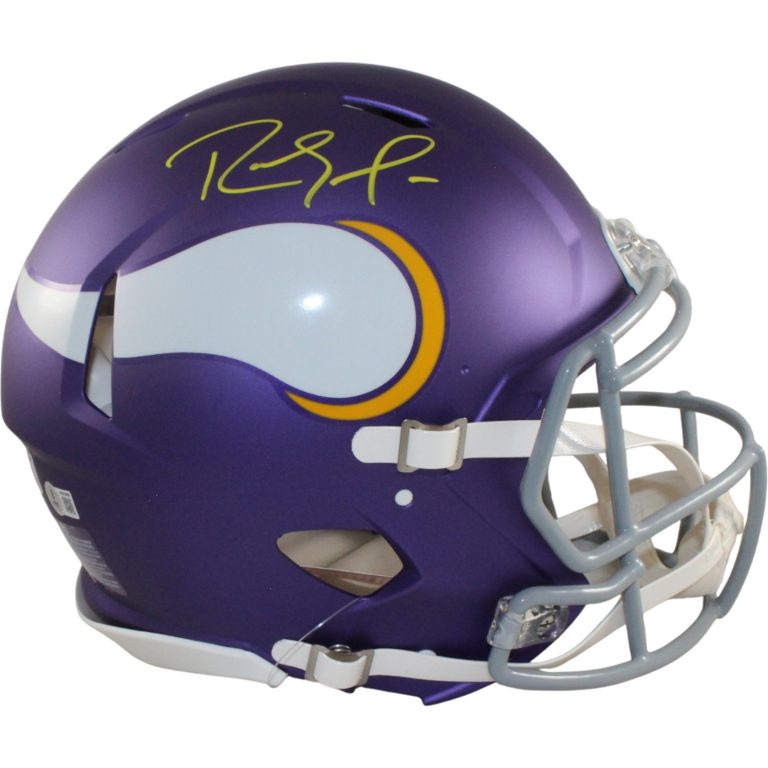 Randy Moss Autographed Minnesota Vikings Authentic Tribute Helmet Beckett 56336
