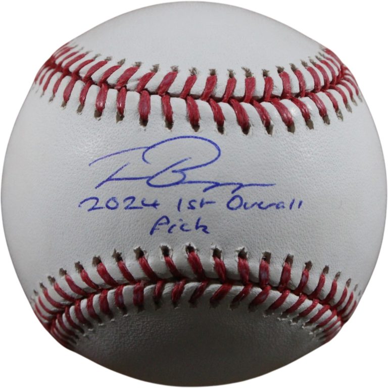 Travis Bassana Signed Cleveland Guardians OML Baseball 1st Pick Beckett 56305