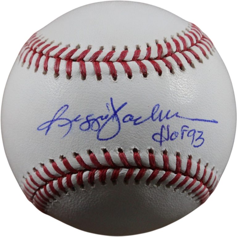 Reggie Jackson Autographed New York Yankees OML Baseball HOF 93 Beckett 56304
