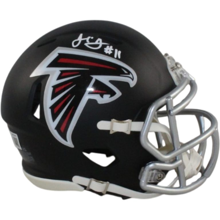 Julio Jones Autographed Atlanta Falcons Mini Helmet Beckett Witness 56458