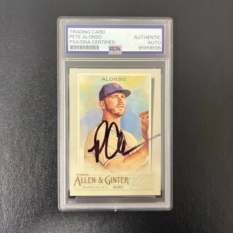 2020 Topps Allen & Ginter#34 Pete Alonso Signed Card PSA New York Mets