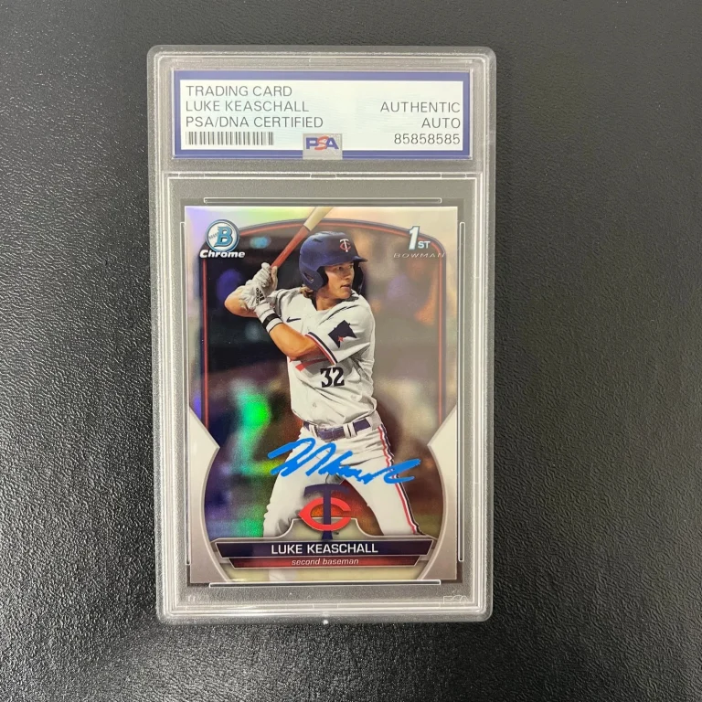 2023 Topps 1st Bowman Chrome#BDC-53 Luke Keaschall Signed Card PSA Twins