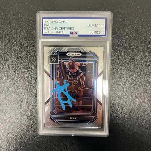 2023 Panini Prizm WWE#126 Ivar Signed Card PSA Auto 10 Autographed