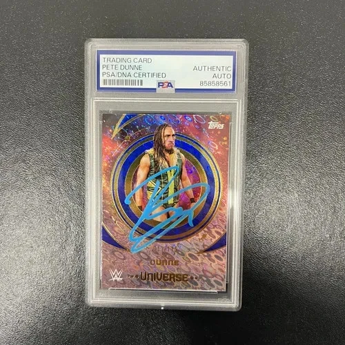 2025 Topps WWE Universe#4 Pete Dunne Signed Card PSA Autographed