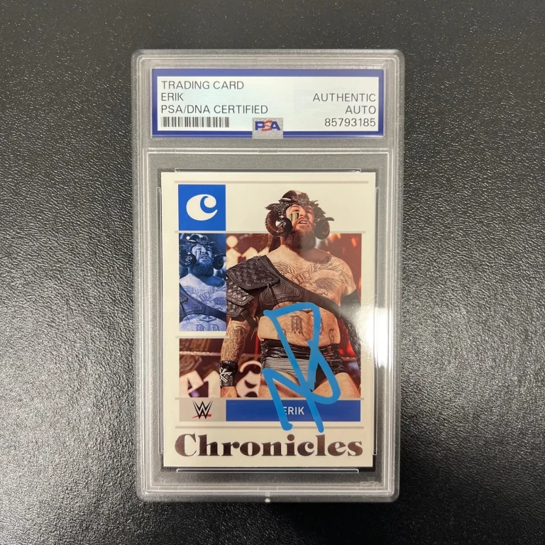 2022 Panini Chronicles WWE#60 Erik Signed Card PSA Autographed