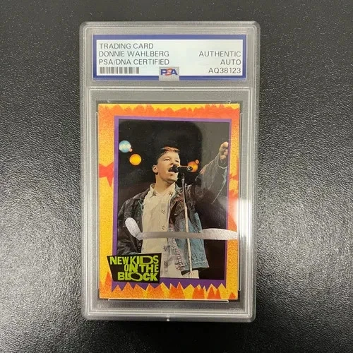 1989 Big Step Donnie Wahlberg #43 Signed Card New Kids on the Block