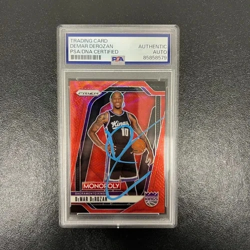 2024-25 Panini Prizm Monopoly#38 DeMar DeRozan Signed Card PSA Sacramento Kings
