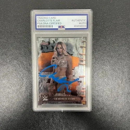 2025 Topps Chrome#63 Charlotte Flair Signed Card PSA Autographed