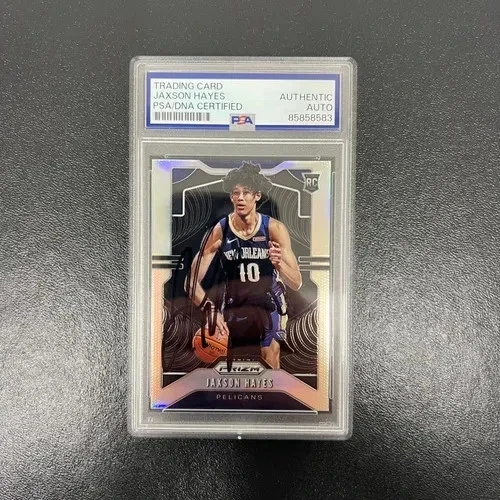 2019-20 Panini Prizm Basketball#254 Jaxson Hayes Signed Card PSA Pelicans