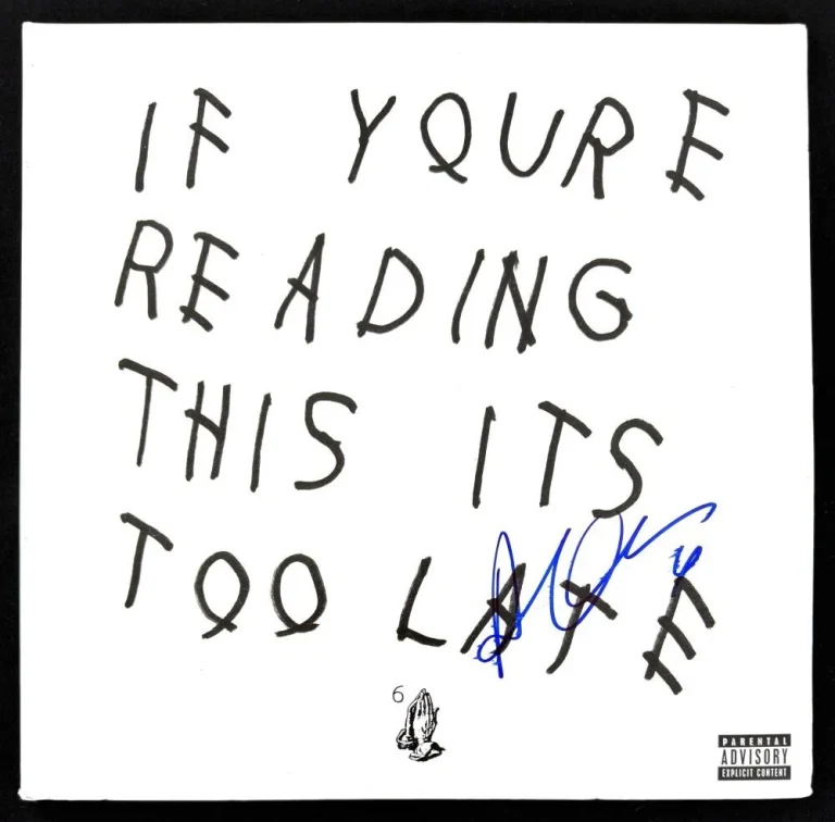 Drake Signed Autograph If You're Reading This It's Too Late Album Record JSA COA