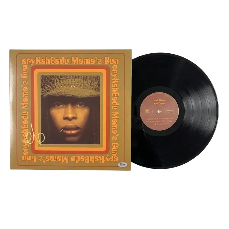 Erykah Badu Signed Mama’s Gun Vinyl PSA Album Autographed