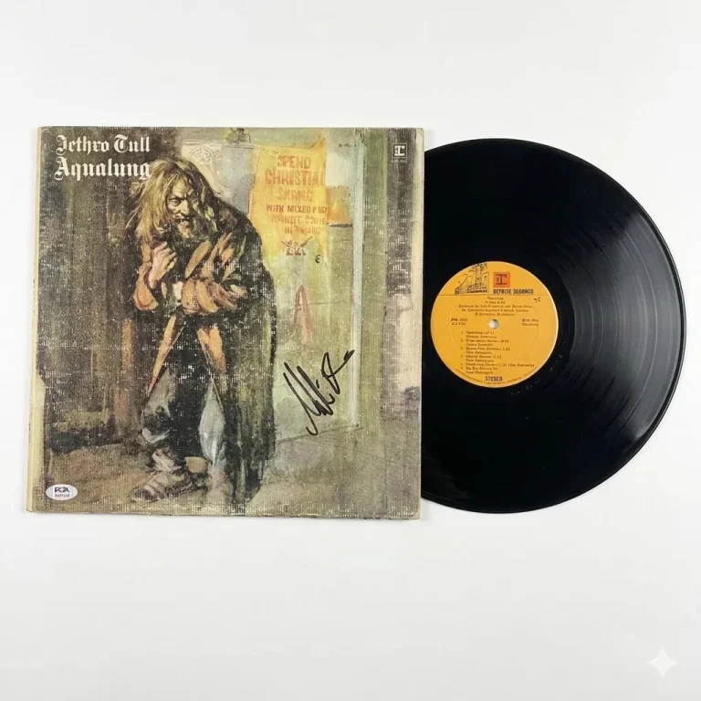 Martin Barre Signed Aqualung Vinyl PSA Album Autographed