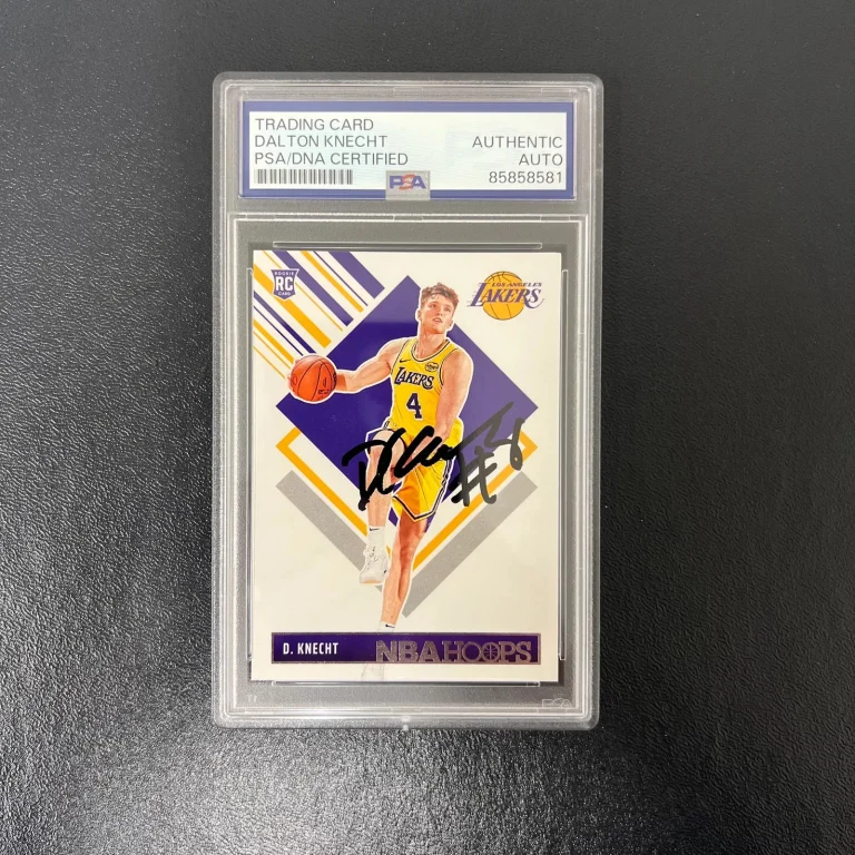 2024-25 Panini Hoops Basketball#294 Dalton Knecht Signed Card PSA LA Lakers
