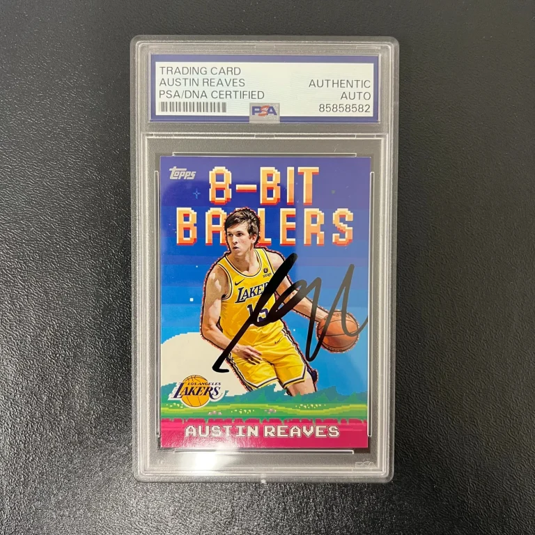 2025 Topps 8-Bit Ballers#8B-10 Austin Reaves Signed Card PSA Los Angeles Lakers