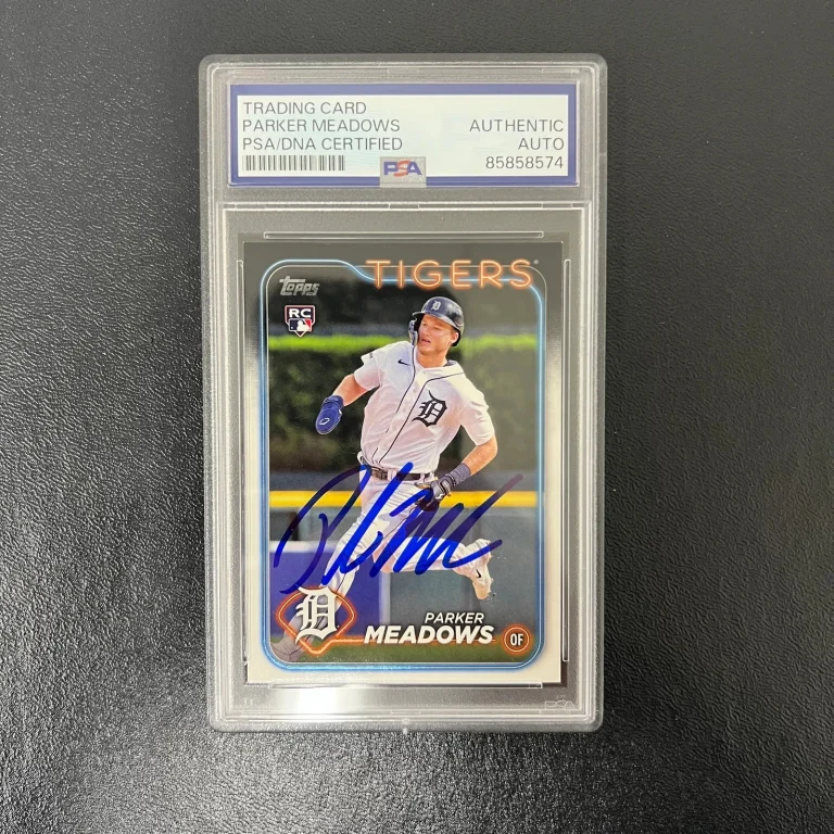 2024 Topps Series Two#516 Parker Meadows Signed Card PSA Detroit Tigers
