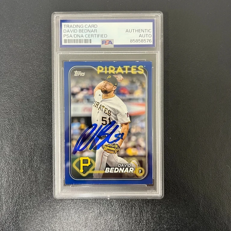 2024 Topps Series One#143 David Bednar Signed Card PSA Pittsburgh Pirates