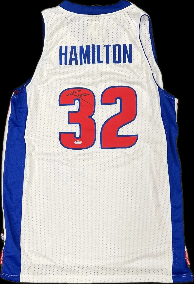 Richard Hamilton Signed Jersey PSA Detroit Pistons Autographed