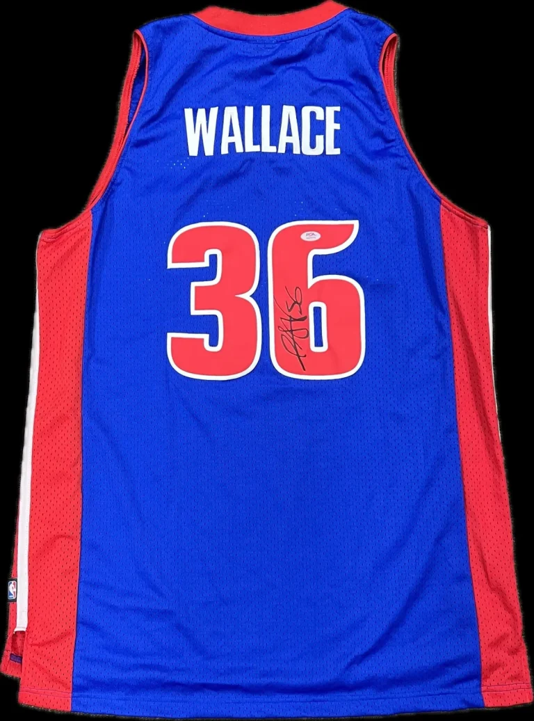 Rasheed Wallace Signed Jersey PSA Detroit Pistons Autographed
