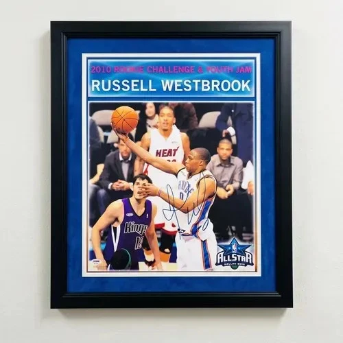 Russell Westbrook Oklahoma City Thunder Signed 16x20 Custom Framed Photo PSA