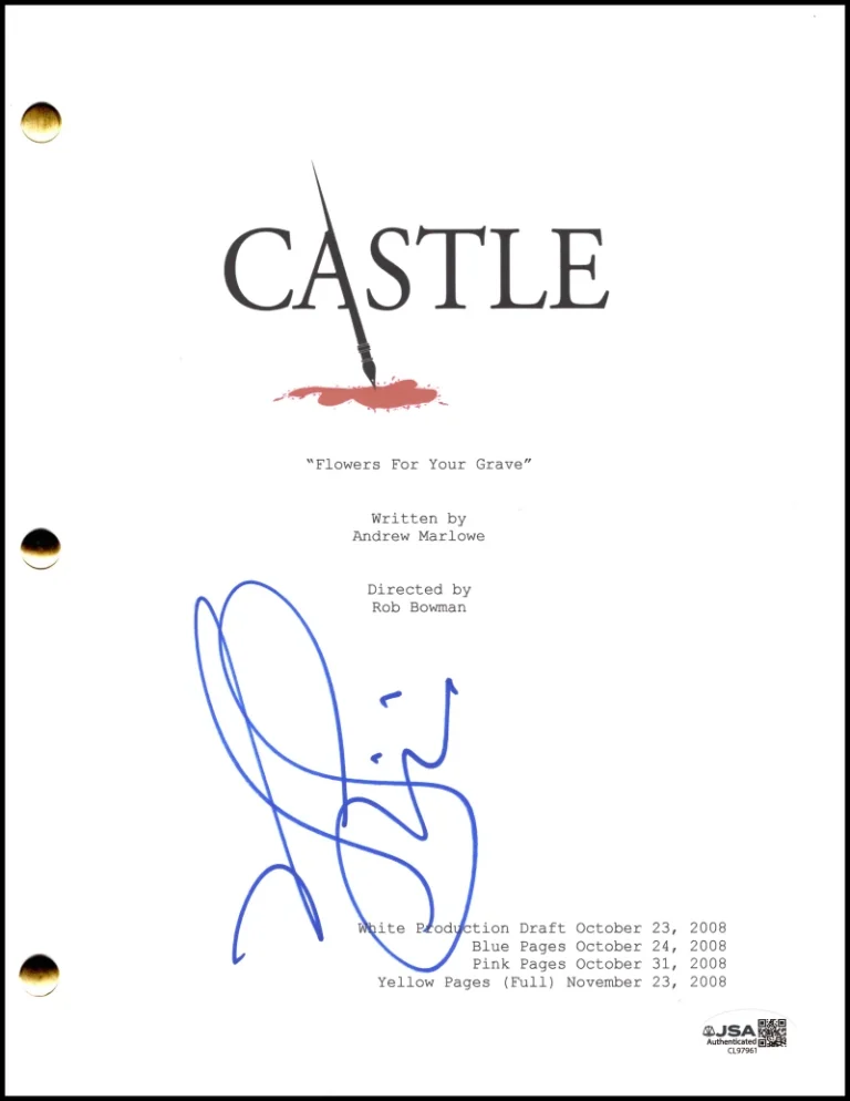 Nathan Fillion Signed Autograph Castle Full Pilot Script Screenplay w/ JSA COA
