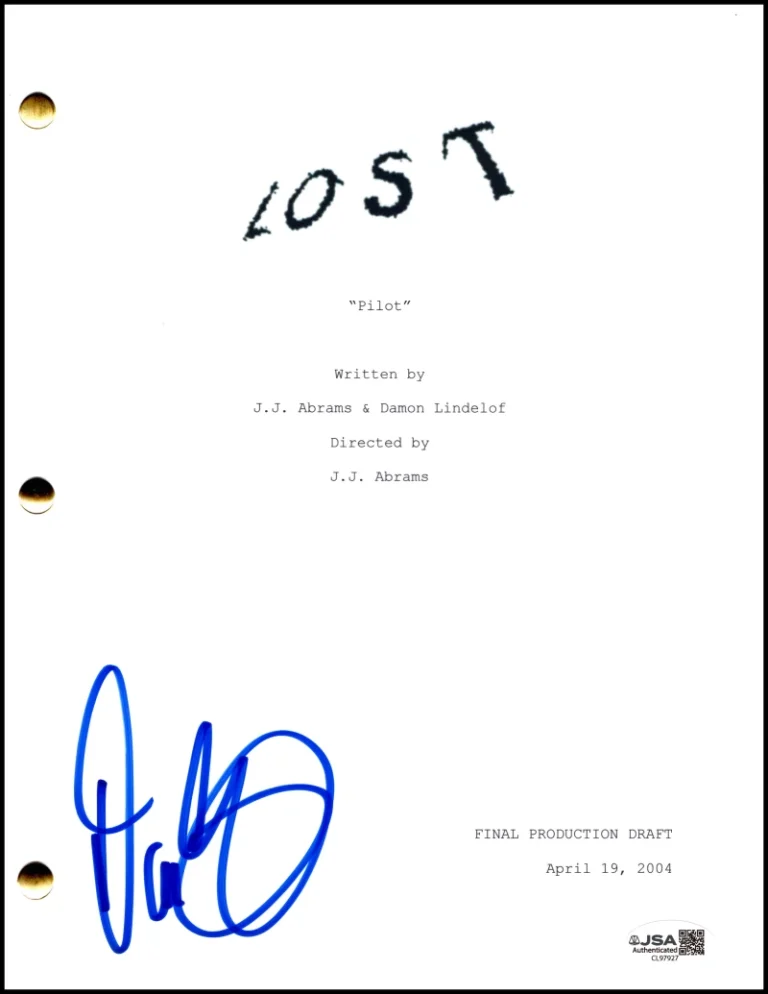 Damon Lindelof Signed Autograph Lost Full Pilot Script Screenplay w/ JSA COA