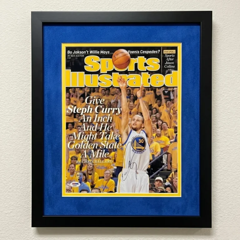 Stephen Curry Golden State Warriors Signed 11x14 Custom Framed Photo PSA