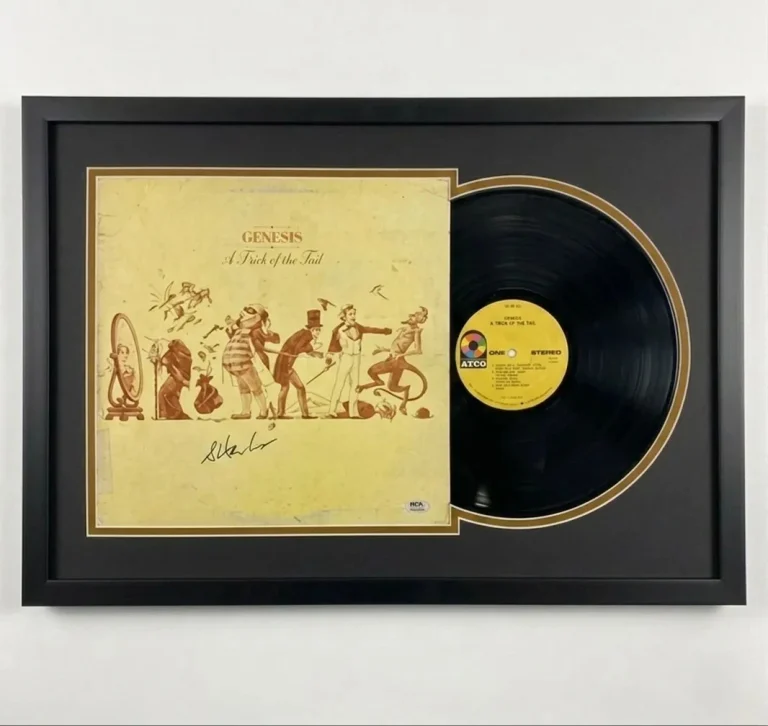 Steve Hackett Signed Custom Framed A Trick of the Tail Vinyl Album PSA Auth