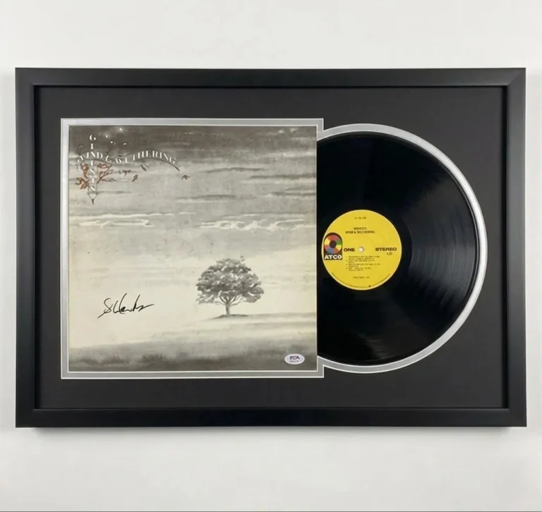 Steve Hackett Signed Wind & Wuthering Custom Framed Vinyl Album PSA Autographed