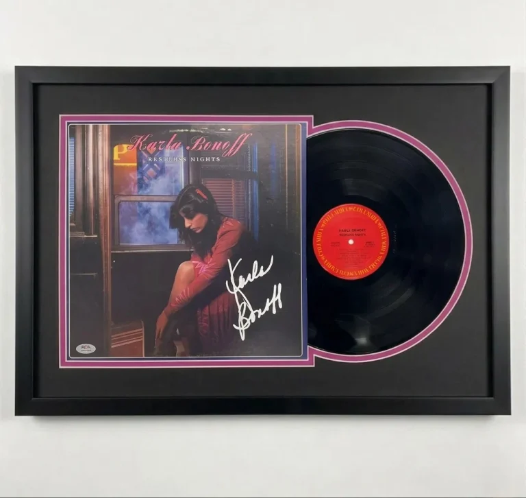 Karla Bonoff Signed Restless Nights Custom Framed Vinyl Album PSA Autographed