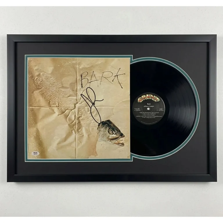 Jorma Kaukonen Signed Bark Custom Framed Vinyl Album PSA Autographed