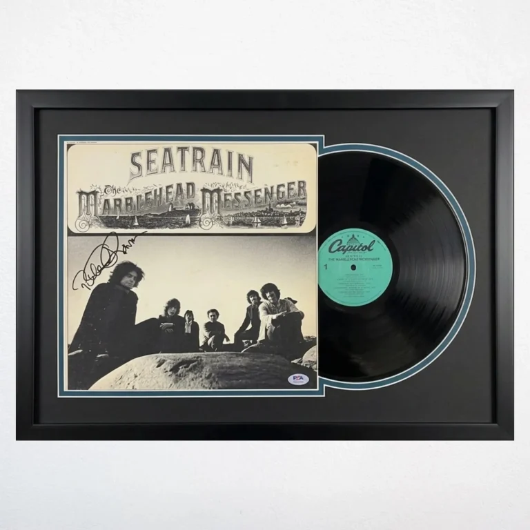 Peter Rowan Signed The Marblehead Messenger Custom Framed Vinyl Album PSA