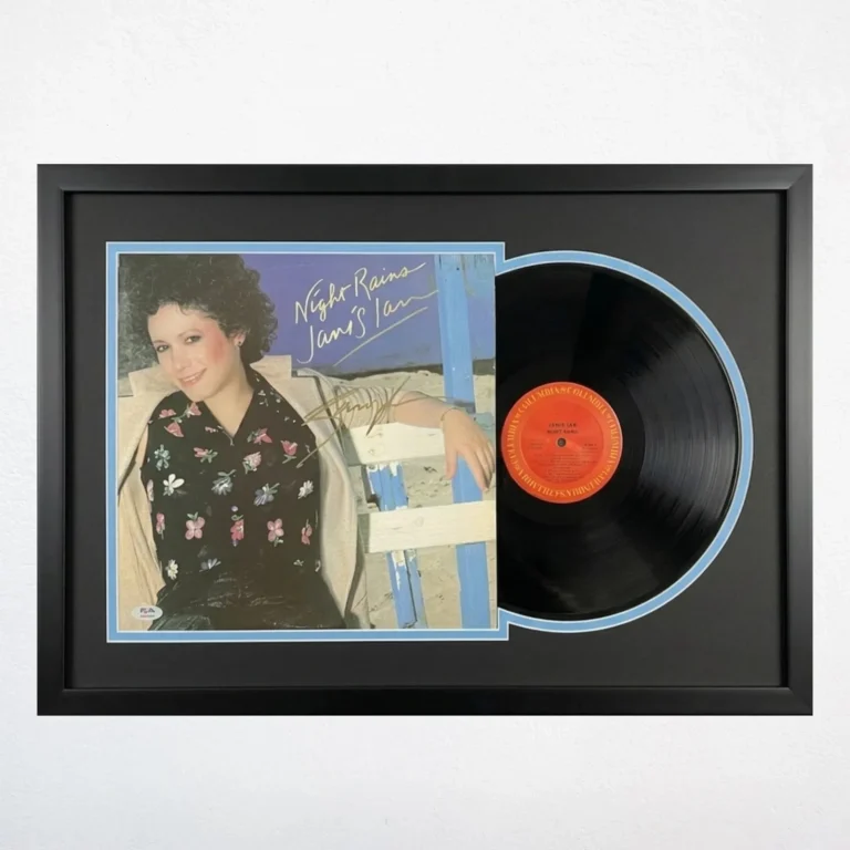 Janis Ian Signed Night Rains Custom Framed Vinyl Album PSA Autographed
