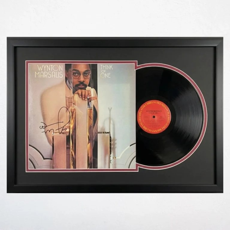 Wynton Marsalis Signed Think of One Custom Framed Vinyl Album PSA Autographed