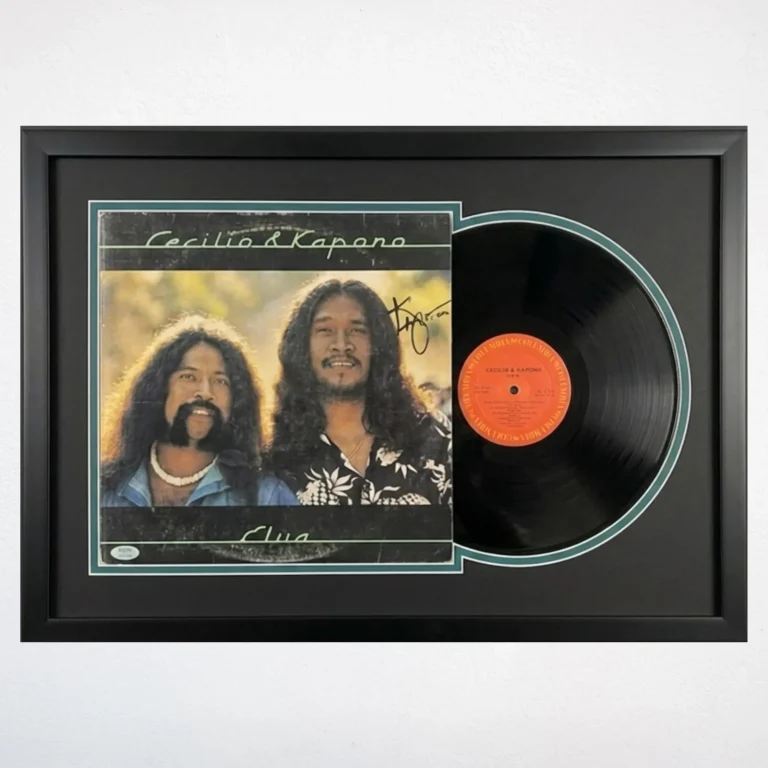 Henry Kapono Signed Elua Custom Framed Vinyl PSA Album Autographed