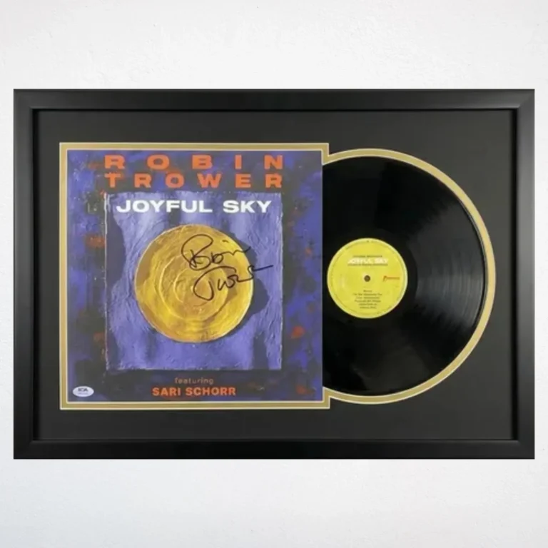 Robin Trower Signed Joyful Sky Custom Framed Vinyl PSA Album Autographed