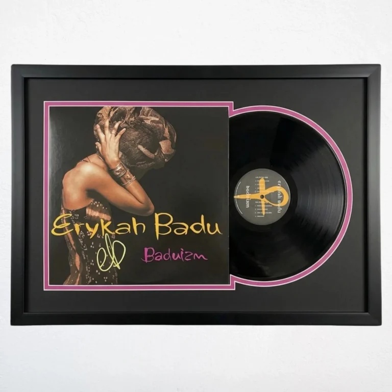Erykah Badu Signed Baduizm Custom Framed Vinyl PSA Album Autographed