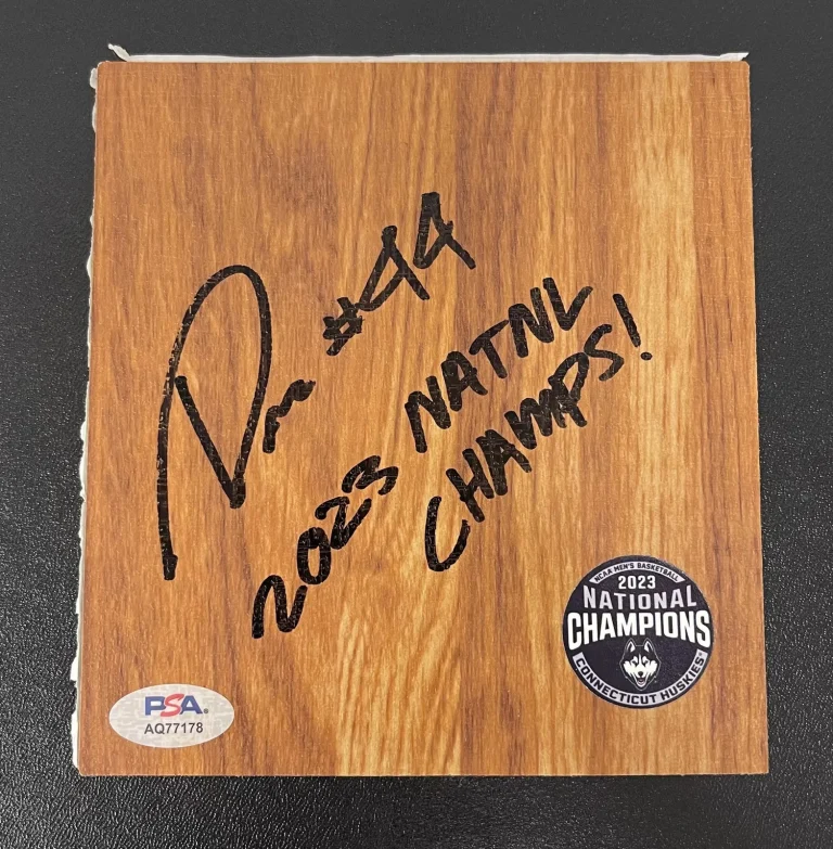 Andre Jackson Jr. UConn Huskies Signed Floorboard NCAA Division Basketball PSA