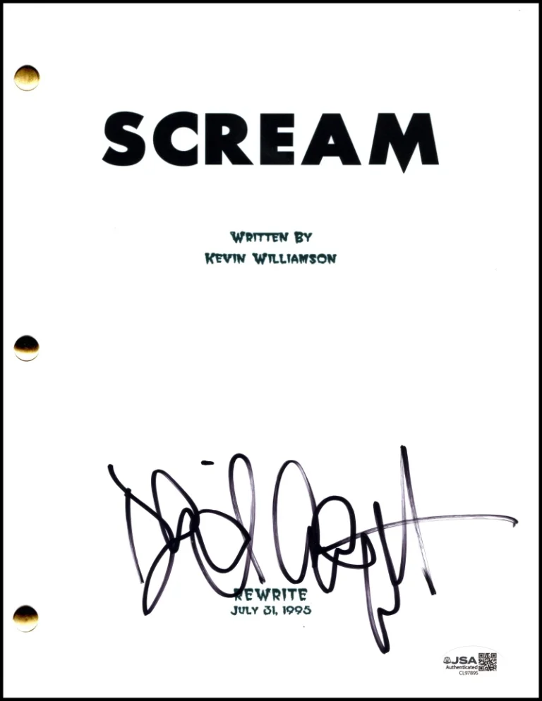 David Arquette Signed Autograph Scream Full Movie Script Screenplay w/ JSA COA