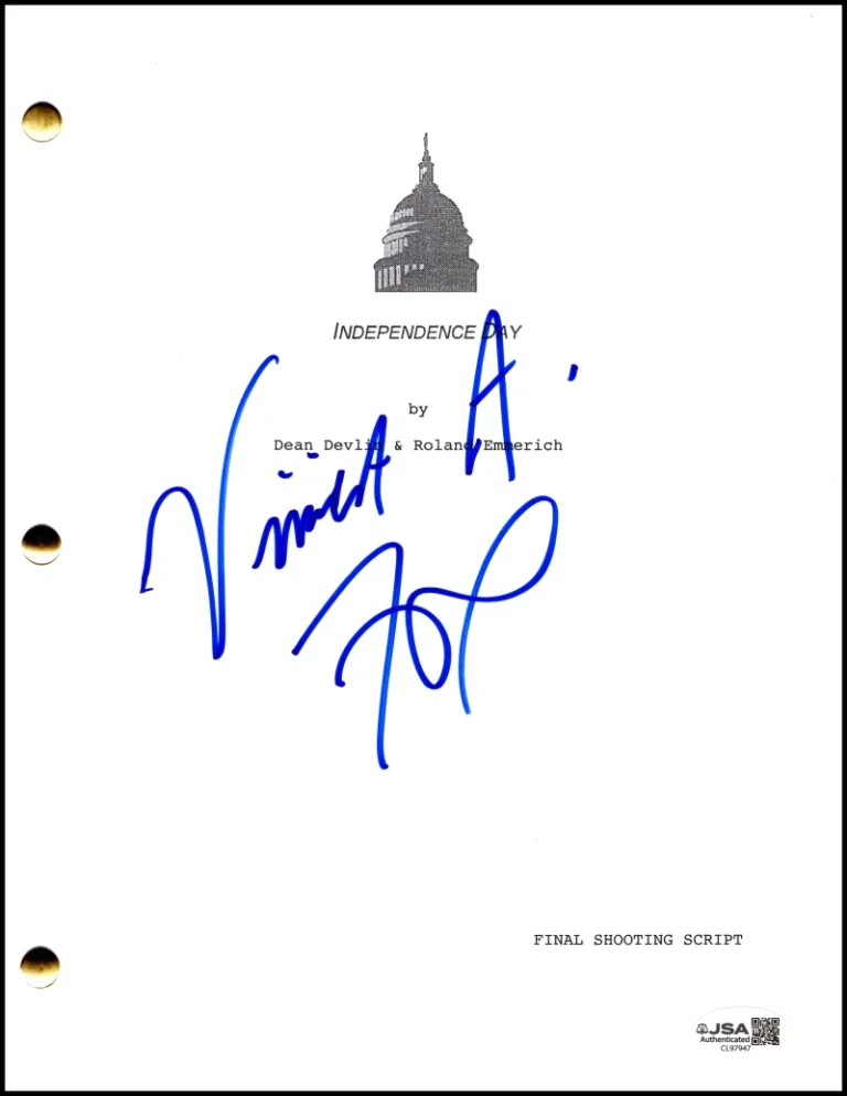 Vivica A Fox Signed Autograph Independence Day Full Movie Script w/ JSA COA