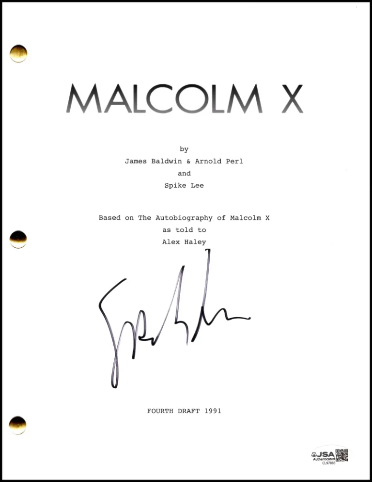 Spike Lee Signed Autograph Malcolm X Full Movie Script Screenplay w/ JSA COA