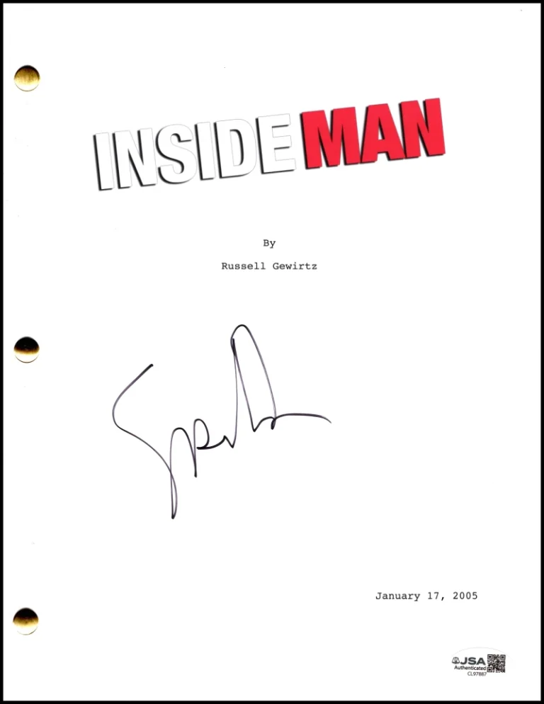 Spike Lee Signed Autograph Inside Man Full Movie Script Screenplay w/ JSA COA