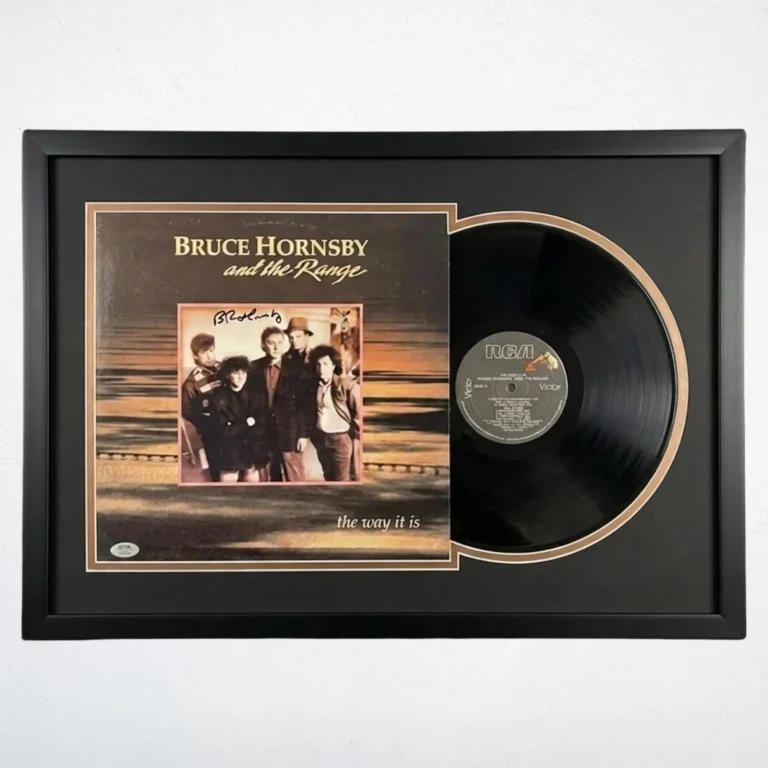 Bruce Hornsby Signed The Way It Is Custom Framed Vinyl Album PSA Autographed
